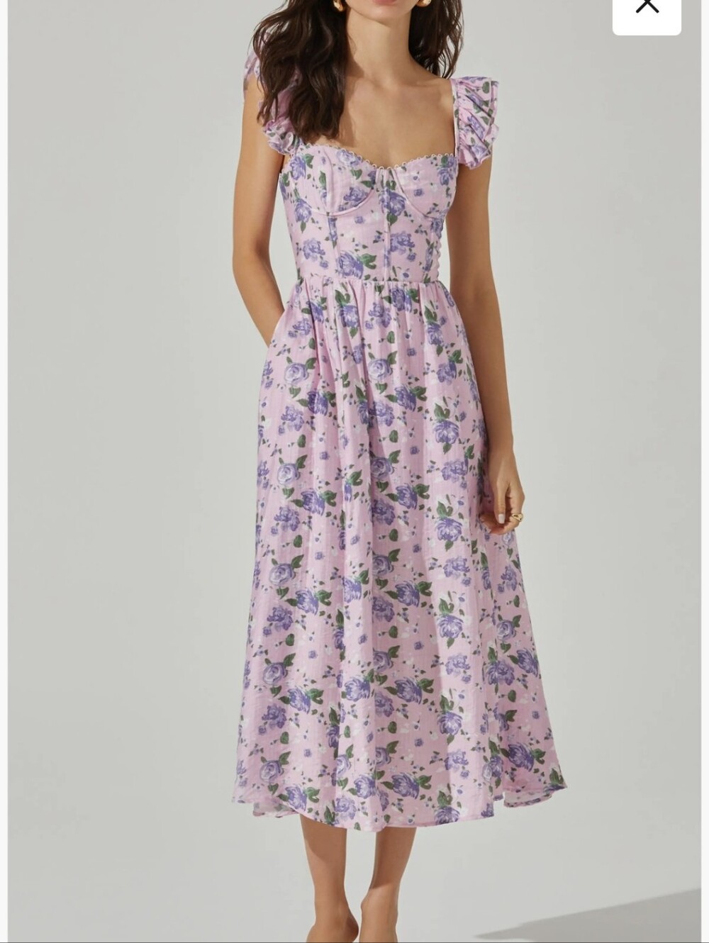 Wedelia Floral Print A-Line Dress